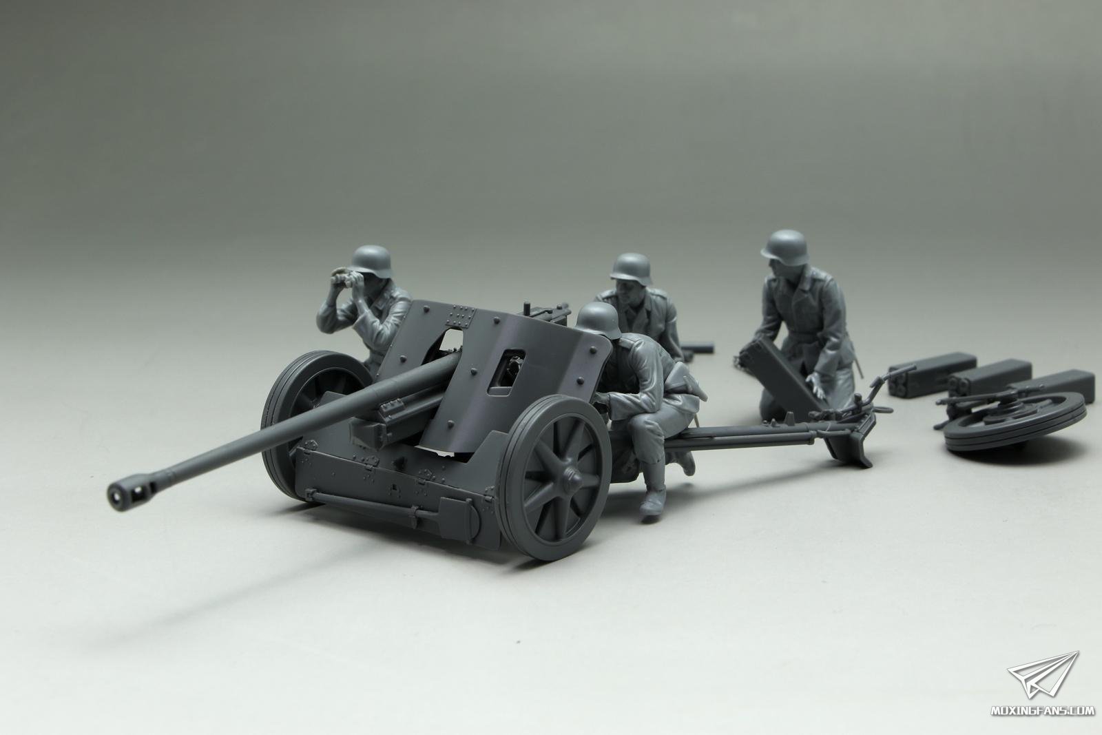 [田宫35392]1/35 PAK38 5cm反坦克炮素组测评