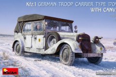 [MINIART 53003]新品：1/35 Kfz.1 170Vk运输车附帆布车棚