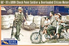 [壁虎 35GM0139]新品：1/35 ARVN检查站士兵与超载摩托车套装1960s/70s