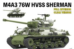[麦田]新品：1/35 M4A3 76W全内构透明版&M50早期型