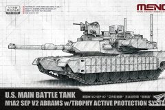 [MENG 72-016]新品：1/72 M1A2 SEP V2艾布拉姆斯主战坦克带战利品主动防护系统