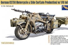 [壁虎 16GM0002]新品：1/16 KS750三轮摩托车附IF8拖车