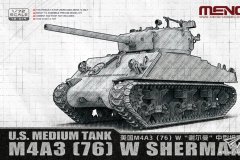 [MENG 72-019]新品：1/72 M4A3（76）W“谢尔曼”中型坦克