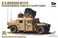 【T-MODEL TK7315】1/72 美国M1114悍马加装Frag5空间装甲及GPK炮塔