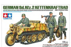 【田宫 35377】1/35 德国Sd.Kfz.2半履带摩托中期型开盒评测
