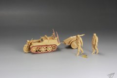 【田宫 35377】1/35 Kfz2半履带摩托牵引车&重磅打印件评测