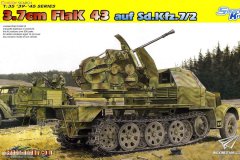 【威龙 6553】1/35 德国Sd.Kfz.7/2 3.7cm FlaK43高射炮 8吨半履带防空车开盒评测