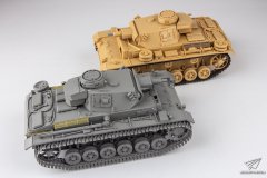 【TAKOM 8011】1/35 三号坦克N型素组评测及与田宫对比